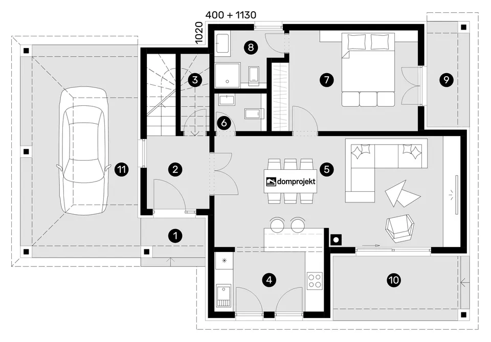 Osnova: Domprojekt Sofia, 170 m²