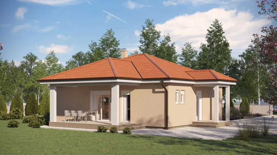 Montažna kuća Vanesa, 82 m², Domprojekt