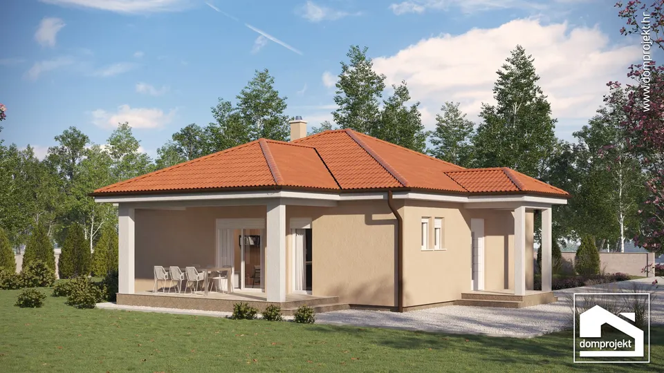 Montažna kuća Vanesa, 82 m², Domprojekt
