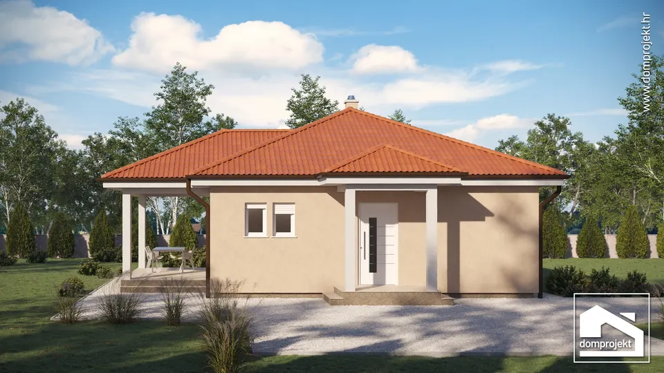 Montažna kuća Vanesa, 82 m², Domprojekt
