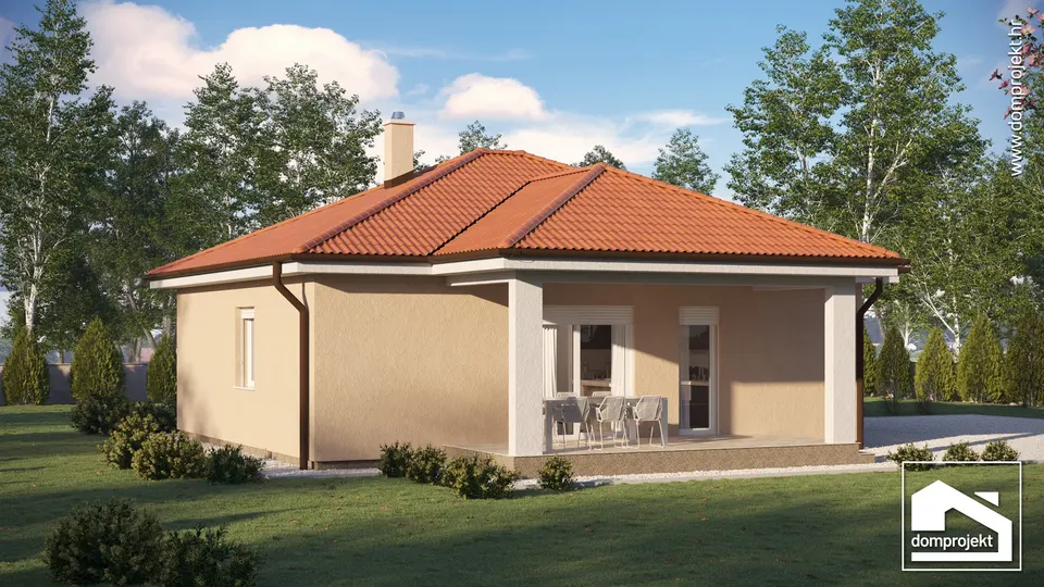 Montažna kuća Vanesa, 82 m², Domprojekt