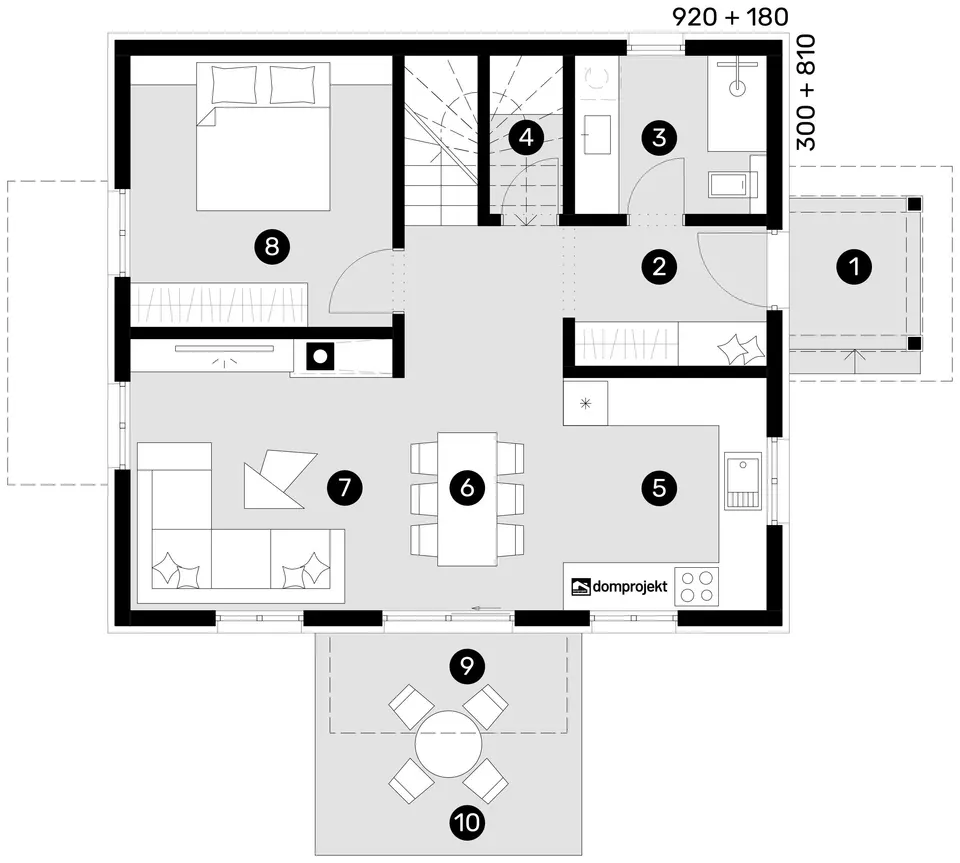 Osnova: Domprojekt Venera, 127 m²