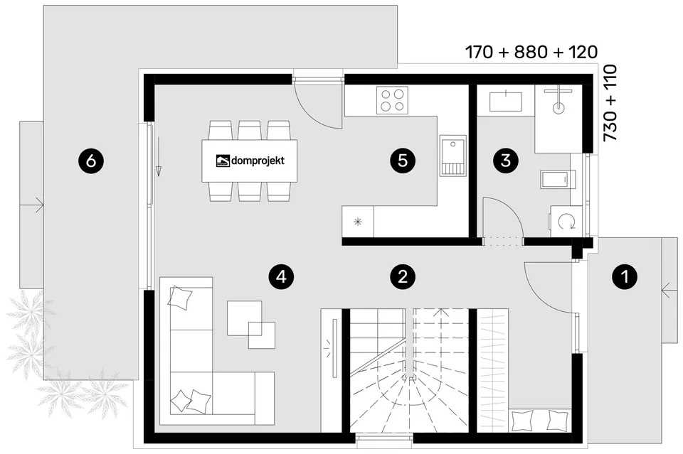 Osnova: Domprojekt Vita, 99 m²