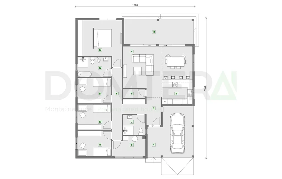 Montažna kuća Montažna kuća Helsinki, 217 m², Domtera