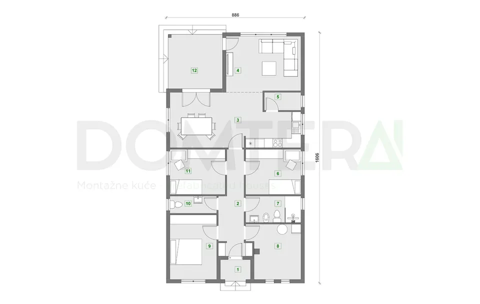 Montažna kuća Montažna kuća Varna, 141 m², Domtera
