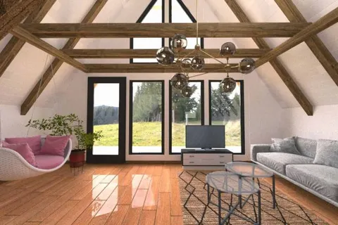 Montažna kuća A-frame kuća 1, 63 m², Drvo Pro Forest House