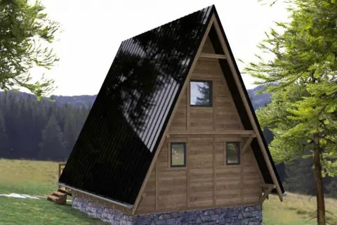 Montažna kuća A-frame kuća 2, 53 m², Drvo Pro Forest House