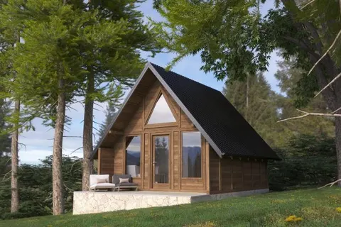 Montažna kuća A-frame Ekonomik, 44 m², Drvo Pro Forest House