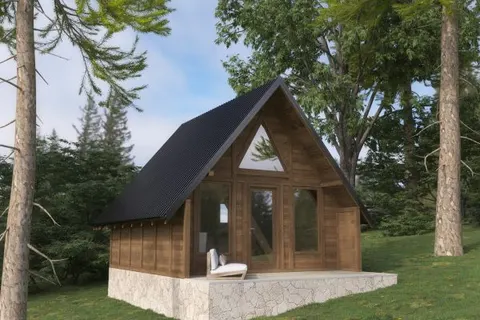 Montažna kuća A-frame Ekonomik, 44 m², Drvo Pro Forest House