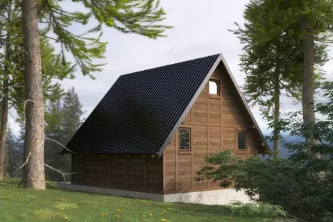 Montažna kuća A-frame Ekonomik, 44 m², Drvo Pro Forest House