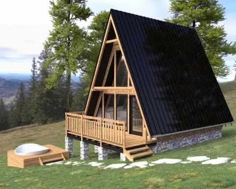 Montažna kuća Suncrest, 66 m², Drvo Pro Forest House