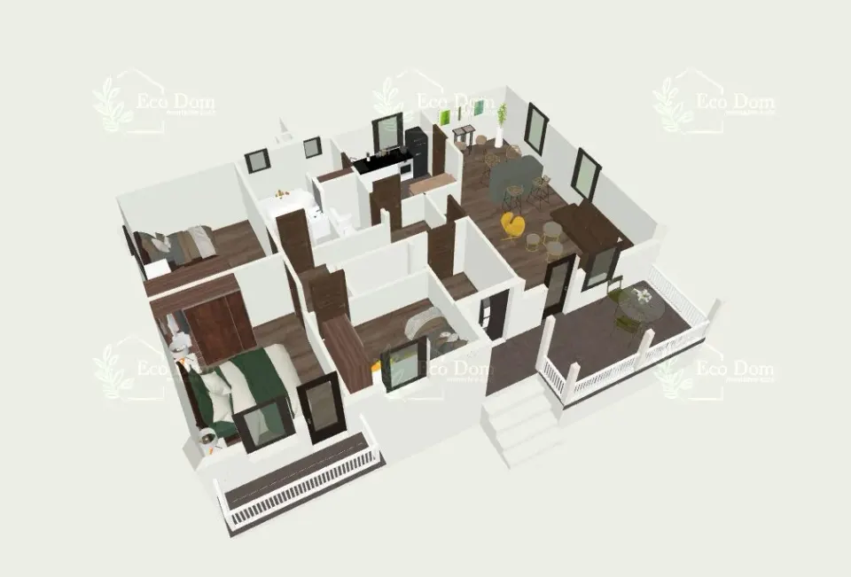 Montažna kuća ECO 101, 111 m², Eco Dom