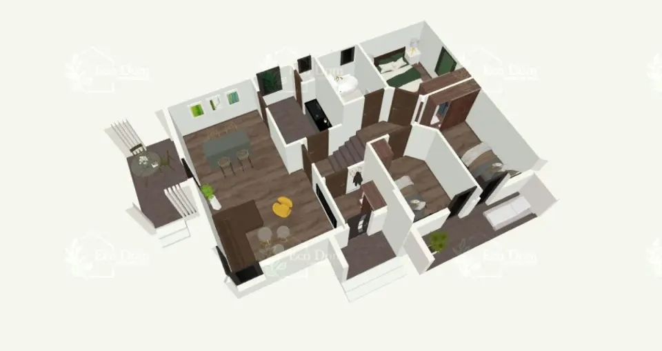 Montažna kuća ECO 107, 108 m², Eco Dom