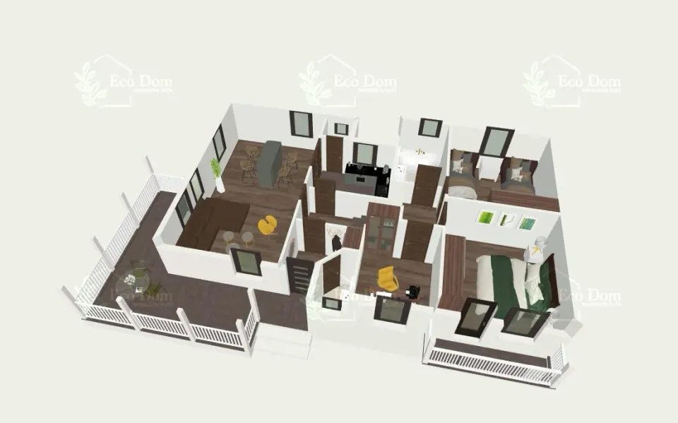 Montažna kuća ECO 110, 127 m², Eco Dom