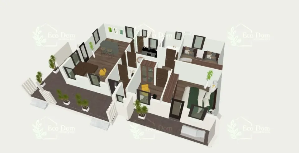 Montažna kuća ECO 40, 73 m², Eco Dom