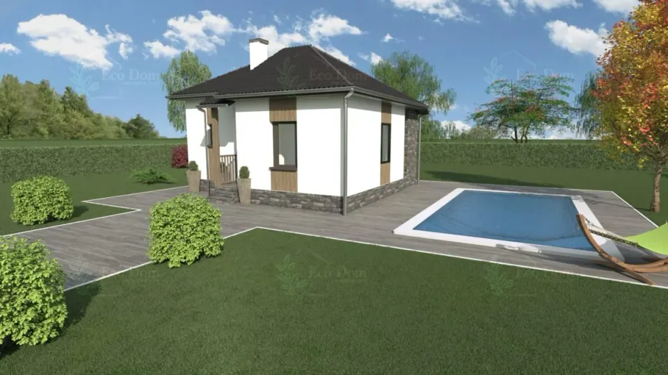 Montažna kuća ECO 44A, 49 m², Eco Dom