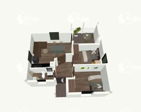 Montažna kuća ECO 44A, 49 m², Eco Dom