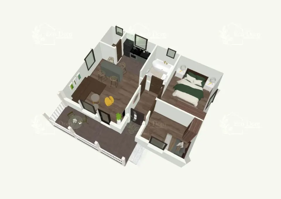 Montažna kuća ECO 57, 63 m², Eco Dom
