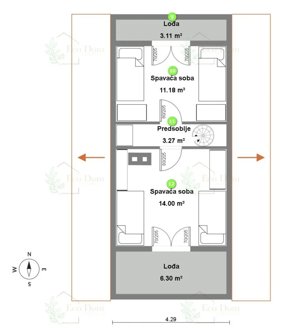 Montažna kuća ECO 64, 104 m², Eco Dom