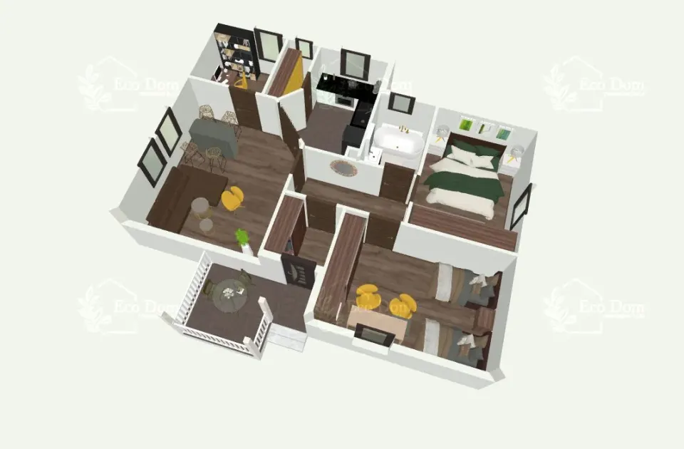 Montažna kuća ECO 81, 92 m², Eco Dom