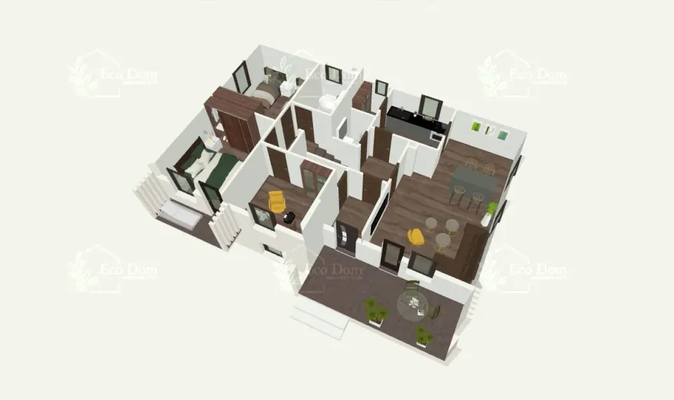 Montažna kuća ECO 90, 103 m², Eco Dom