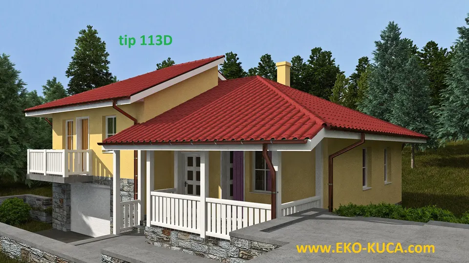 Montažna kuća Tip 113D, 113 m², Eko Kuća