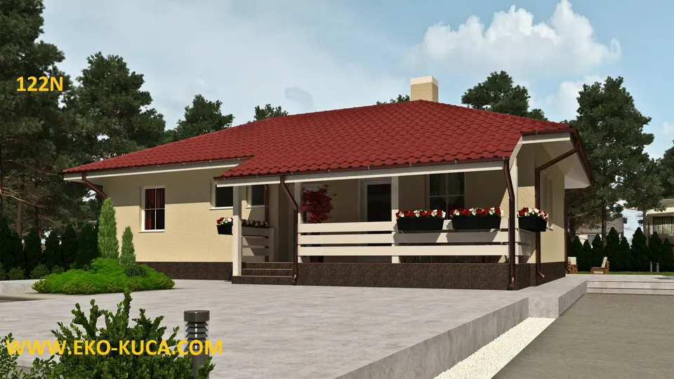 Montažna kuća Tip 122N, 122 m², Eko Kuća