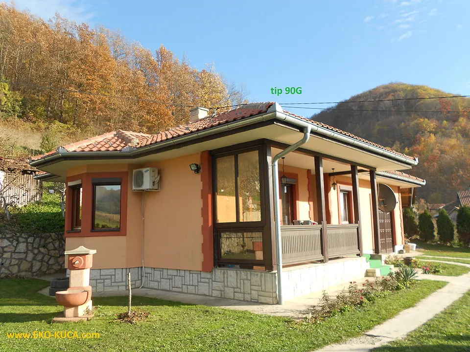 Montažna kuća Tip 90G, 90 m², Eko Kuća