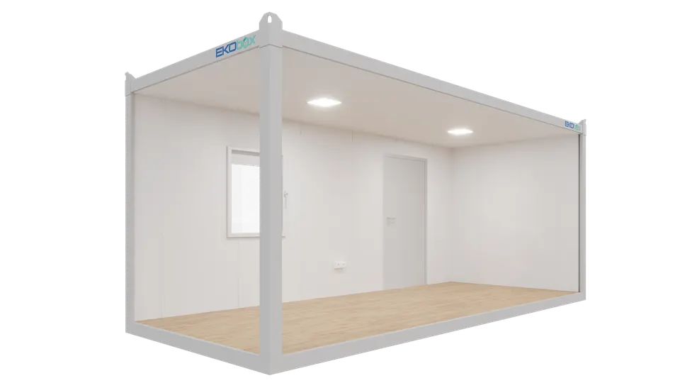 Osnova montažne kuće Građevinski kontejner, 15 m², EKOBOX