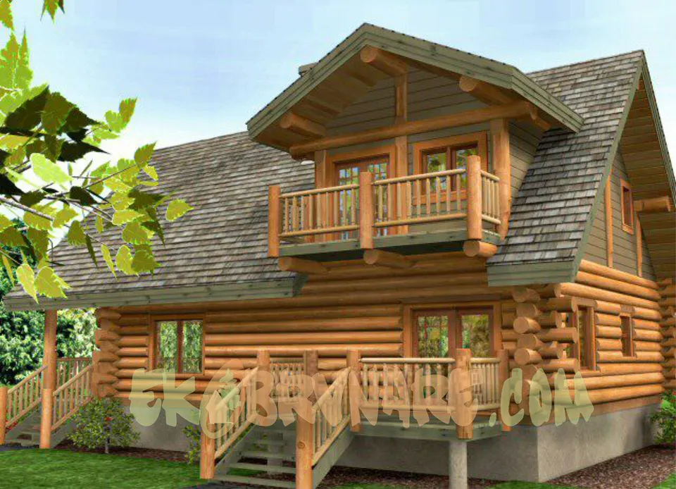 Montažna kuća Brvnara EBB02, 60 m², Ekobrvnare