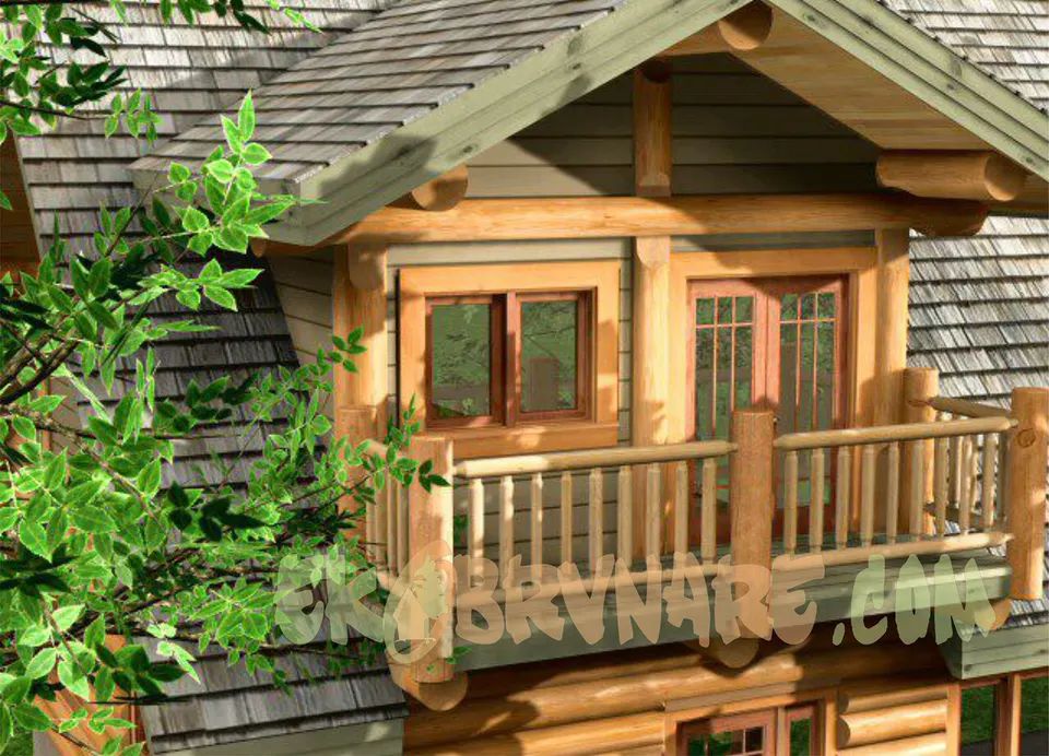 Montažna kuća Brvnara EBB02, 60 m², Ekobrvnare