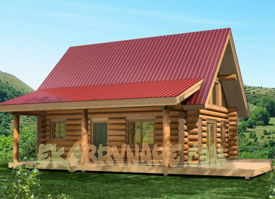 Montažna kuća Brvnara EBB03, 60 m², Ekobrvnare