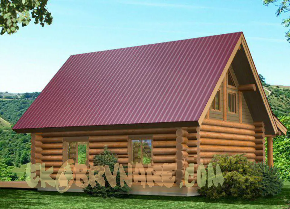 Montažna kuća Brvnara EBB03, 60 m², Ekobrvnare
