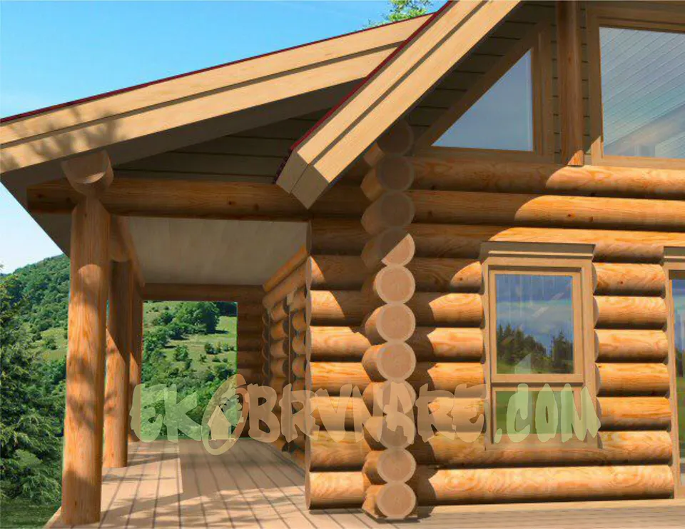 Montažna kuća Brvnara EBB03, 60 m², Ekobrvnare