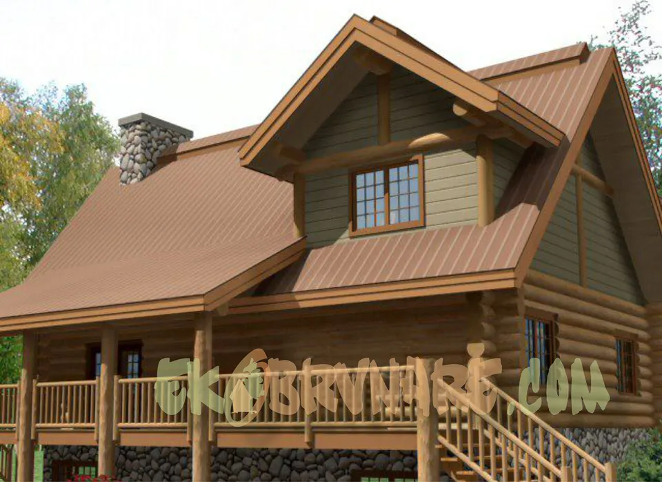 Montažna kuća Brvnara EBB04, 60 m², Ekobrvnare
