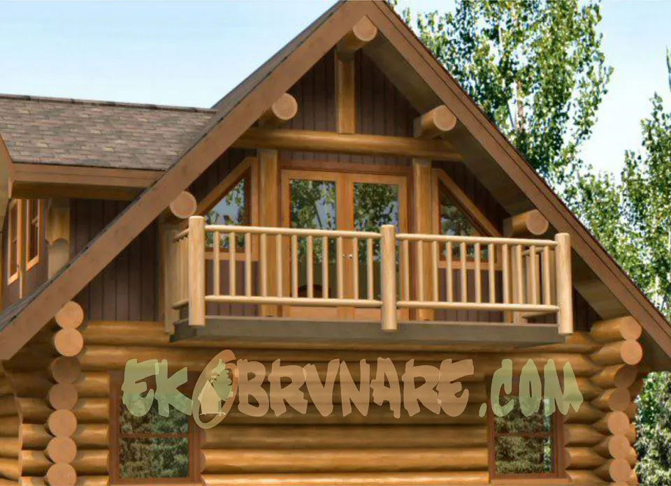 Montažna kuća Brvnara EBB05, 60 m², Ekobrvnare