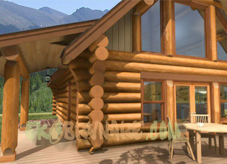 Montažna kuća Brvnara EBB05, 60 m², Ekobrvnare
