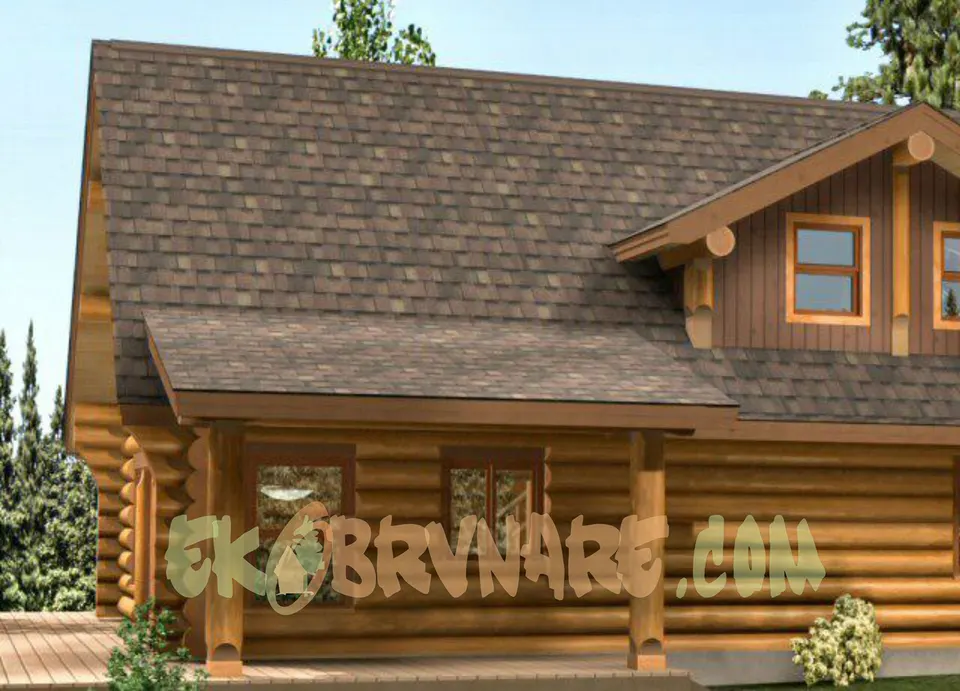 Montažna kuća Brvnara EBB05, 60 m², Ekobrvnare