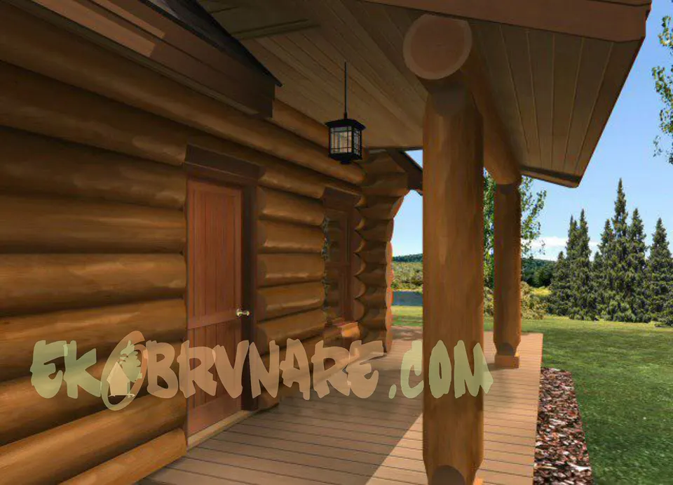 Montažna kuća Brvnara EBB05, 60 m², Ekobrvnare