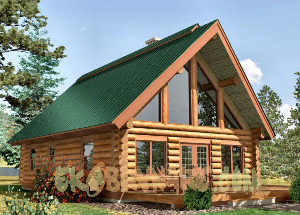 Montažna kuća Brvnara EBB06, 60 m², Ekobrvnare