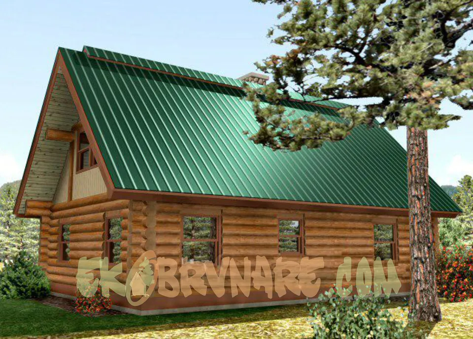 Montažna kuća Brvnara EBB06, 60 m², Ekobrvnare