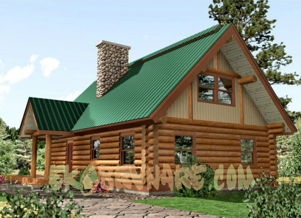 Montažna kuća Brvnara EBB06, 60 m², Ekobrvnare