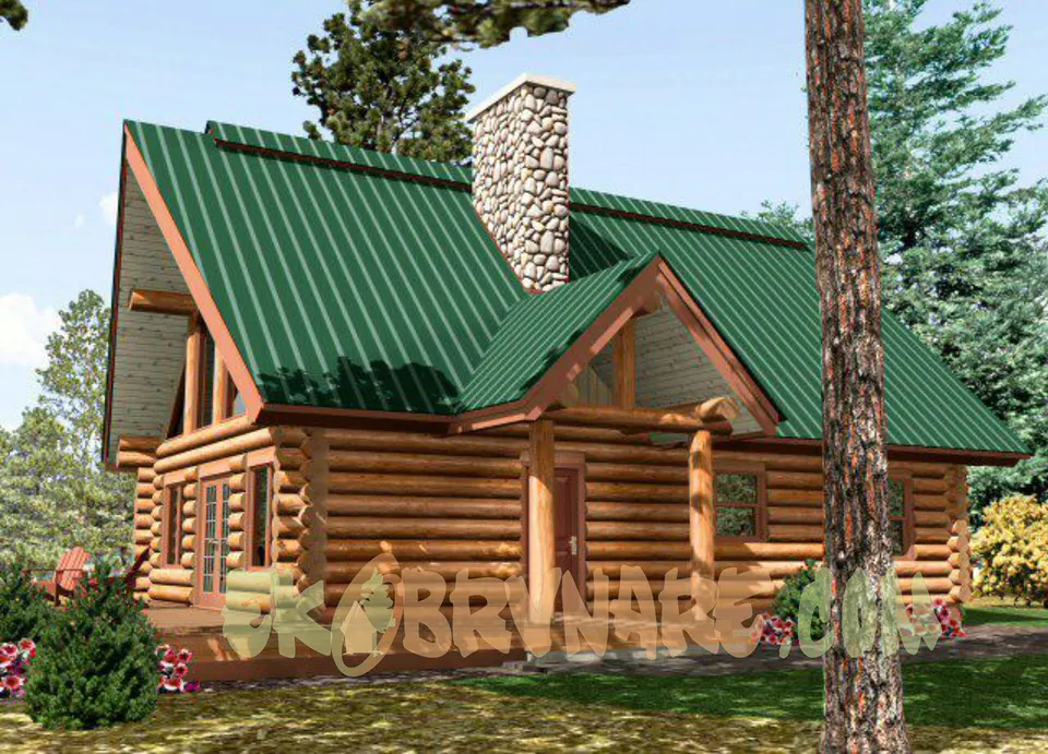 Montažna kuća Brvnara EBB06, 60 m², Ekobrvnare