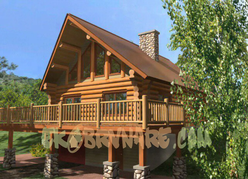 Montažna kuća Brvnara EBB07, 60 m², Ekobrvnare