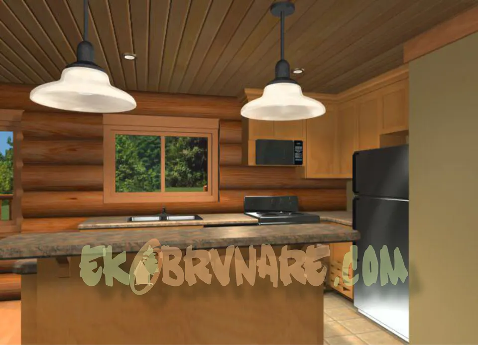 Montažna kuća Brvnara EBB07, 60 m², Ekobrvnare