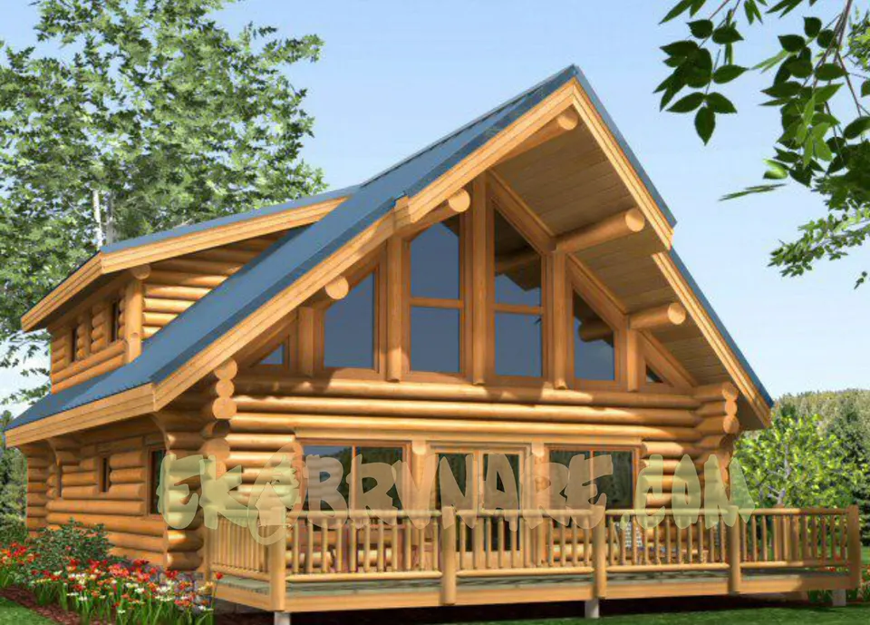 Montažna kuća Brvnara EBB08, 60 m², Ekobrvnare