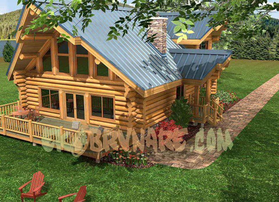 Montažna kuća Brvnara EBB08, 60 m², Ekobrvnare