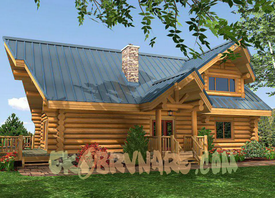 Montažna kuća Brvnara EBB08, 60 m², Ekobrvnare