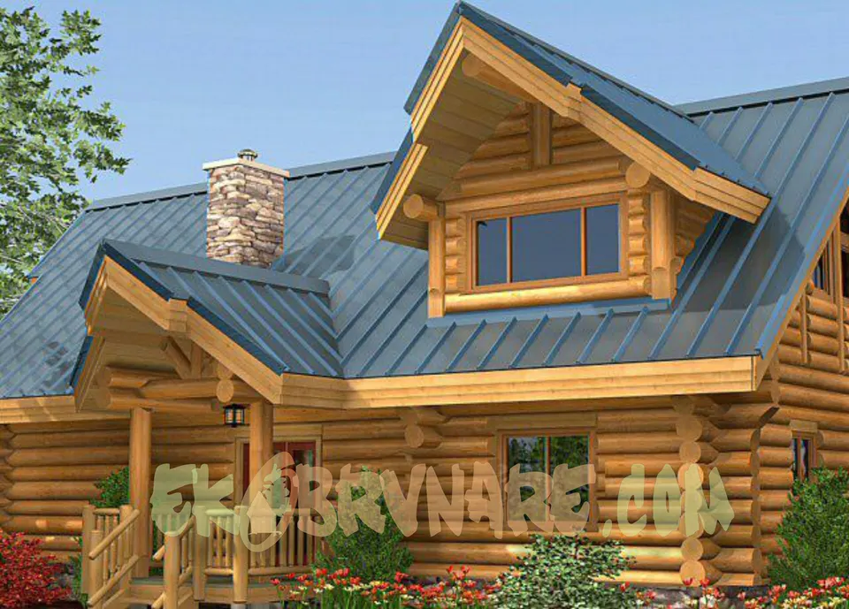 Montažna kuća Brvnara EBB08, 60 m², Ekobrvnare