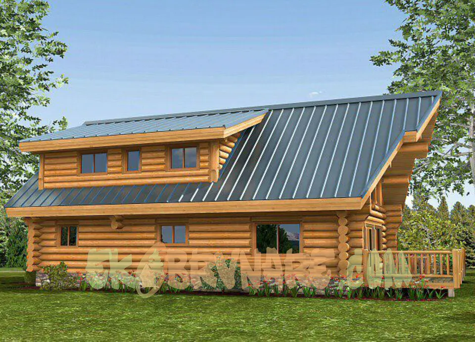 Montažna kuća Brvnara EBB08, 60 m², Ekobrvnare